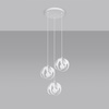 Stropné závesné svietidlo 3x E27 sférické biele Moderné svietidlá Sollux