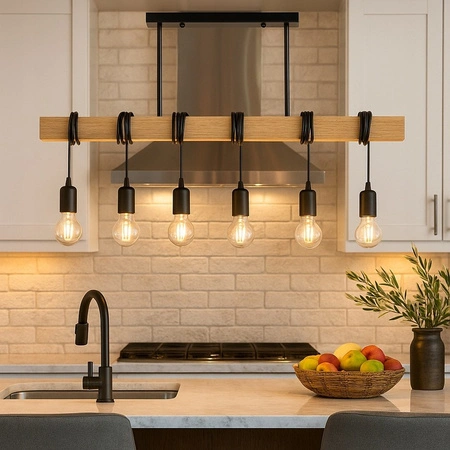 Masterled Stropné svietidlo 6x E27 Čiernohnedé závesné svietidlo Nido