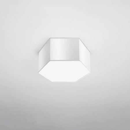 Stropné svietidlo na povrchovú montáž 2x E27 Plafond Polygonal White Modern Sunde Sollux