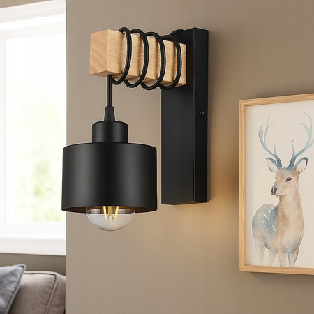 Nástenná objímka E27 na povrchovú montáž čierna Elza Masterled