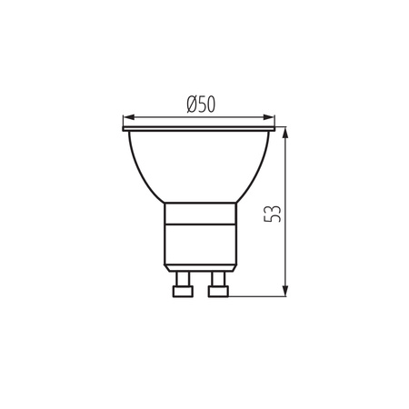 LED žiarovka GU10 PAR16 6,5W = 88W 880lm 4000K neutrálna biela 100° Strieborná XLED Kanlux