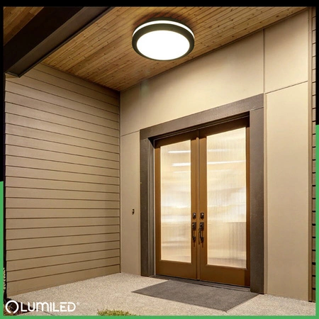 Záhradné nástenné svietidlo 2x E27 Round LARIS LUMILED