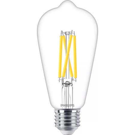 LED žiarovka E27 Edison ST64 5,9W = 60W 806lm 2200-2700K teplá biela CRI90 FILAMENT Dimmable WarmGlow Philips