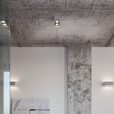 Stropné svietidlo na povrch 2x GU10 obdĺžnikové sivé moderné Quad Sollux