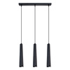 Závesné stropné svietidlo Závesné svietidlo 3x G9 Trubkový luster čierny škandinávsky Prysm Sollux