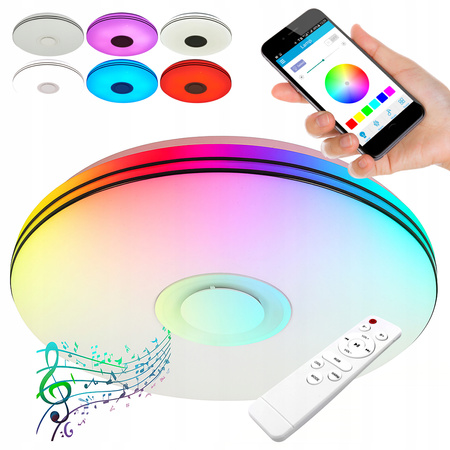 Plafond LED povrchové stropné svietidlo 72W 5040lm 3000-6500K CCT RGB 160° stmievateľné Pilot Round White Nevada Masterled