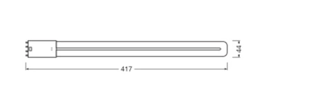 LED žiarivka 2G11 8W = 18W 1000lm 6500K studená biela 140° DULUX Osram