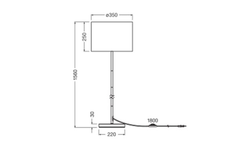 Dekoratívna podlahová lampa E27 Grey Decor Ledvance