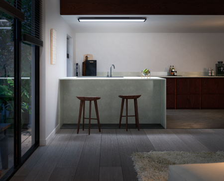 Panelové LED stropné svietidlo na povrchovú montáž 120x30 cm 39W 3750lm IP20 White Ambiance TW Black Smart SMART Zigbee Bluetooth Aurelle Philips HUE