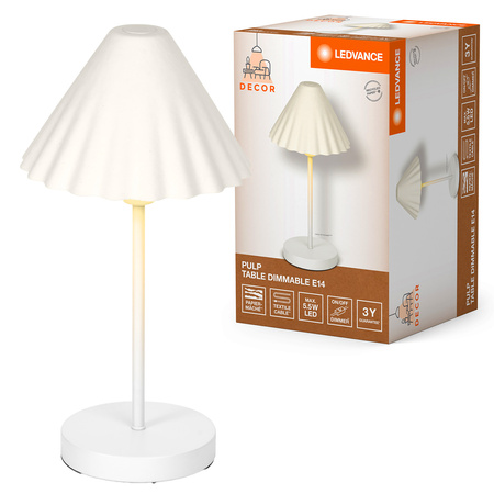 Stolná lampa Stolné svietidlo Stojace dekoratívne E14 Biela USB-C Dekor Ledvance