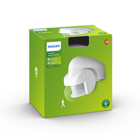PIR senzor pohybu a súmraku IP44 biely Virginia Philips