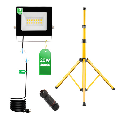 LED reflektor Lampy 20W Pracovná konštrukcia Tripod 4000K