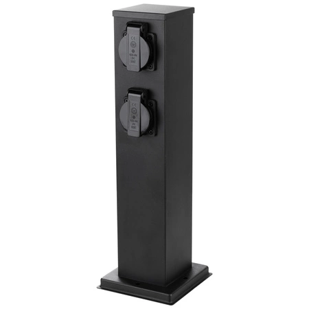 Záhradný stĺpik IBERI Outdoor Standing 230V 40cm 4x sieťová zásuvka LUMILED