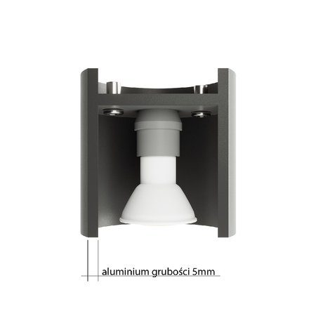 Nástenné svietidlo Wall lamp top bottom G9 Cylindrical Anthracite Modern Orbis Sollux