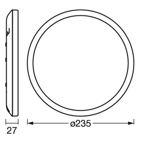 Stropné svietidlo LED Plafond 15W 1100lm 3000K teplá biela stmievateľné Povrchová montáž biela 23,5cm Orbis Ledvance