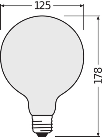 LED žiarovka G125 Sphere E27 17W = 150W 2452lm 4000K neutrálna biela 320° Retrofit Filament CLASSIC Osram