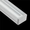 eloxovaný hliníkový profil pre LED KM33 Silver Povrchová montáž 2 m + priehľadný kryt + koncovky