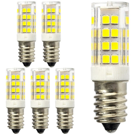 6x LED žiarovka do chladničky T25 E14 5W = 40W 470lm 6500K, studená biela 320° LUMILED