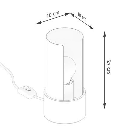 Stolová stojaca lampa na nočný stolík 1x E27 White Flash Blue Sapphire SL.1675 Sollux