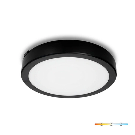 LED stropné svietidlo do kúpeľne Povrchová montáž 24W 2280lm 4000K 120° čierna IP65 Nairos Kobi