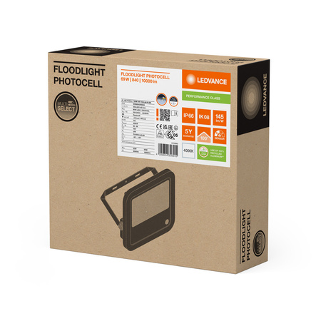 LED reflektor Vonkajší reflektor 80W 10000lm 4000K IP66 čierny so súmrakovým senzorom Floodlight Ledvance