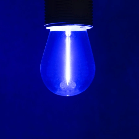 LED žiarovka E27 ST45 0,9W 8lm Modrá transparentná ST45 Filament Kanlux