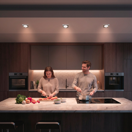 6x PAVO Chrómový plech Štvorcové svietidlo MR16 GU10 LUMILED