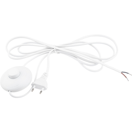 Káblový nožný spínač biely