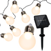 Solárna záhradná svetelná reťaz Girland 3,8 m 10 LED Mliečne gule