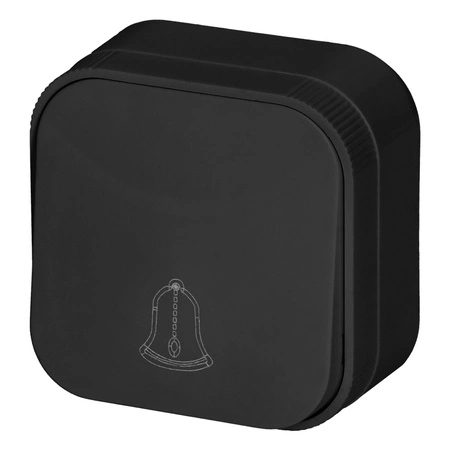 Zvončekové tlačidlo ToDo Povrchová montáž IP20 ORNO BLACK