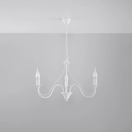 Závesné stropné svietidlo Luster 3x E14 Nepravidelný biely luster Moderný Minerwa Sollux