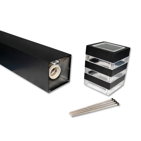 Záhradný stojaci vonkajší stĺp LED E27 čierny IP54 Malibu 60cm Masterled