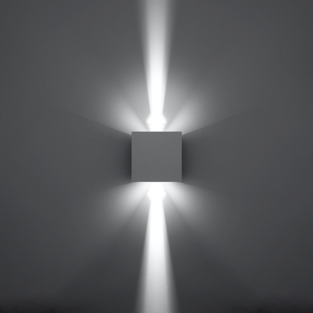 Nástenné svietidlo Up Bottom Square 3000K, teplá biela White Modern Luca Sollux