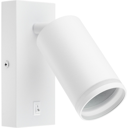 Nástenná povrchová lampa na čítanie GU10 White Matte Ring Masterled