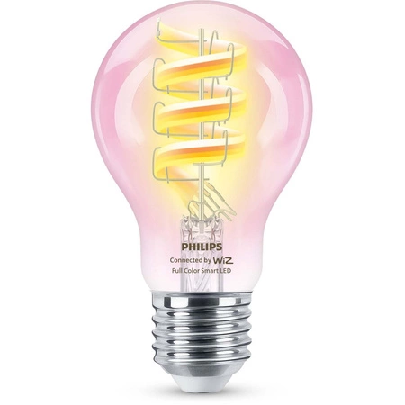 LED žiarovka E27 A60 6,3W = 40W 470lm 2200-6500K RGB + TW FILAMENT Smart SMART WiFi Bluetooth App WiZ Philips