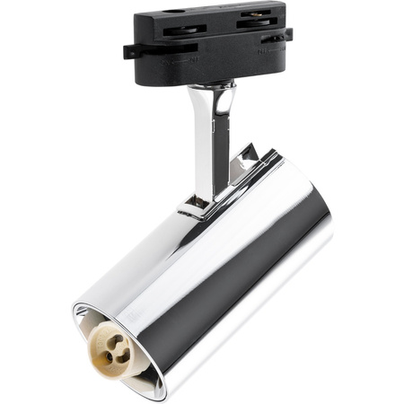 GU10 CHROM koľajnicové bodové svietidlo pre jednofázové prípojnice Nastaviteľné koľajnicové svietidlo SPOT lampa