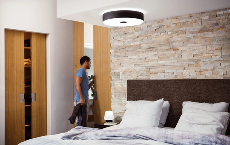 Plafond LED stropné svietidlo na povrchovú montáž 25W 2900lm IP20 White Ambiance TW Black 44cm Smart SMART Zigbee Bluetooth Fair Philips HUE