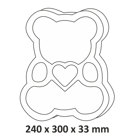 Sanico Goldlux Dekoratívna bielo-ružová lampa na batérie s medvedíkom