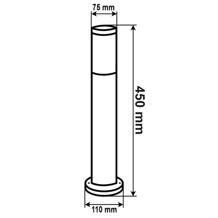 Vonkajšia stojaca lampa LED E27 so senzorom pohybu a súmraku čierna IP44 Manila 45 cm Masterled