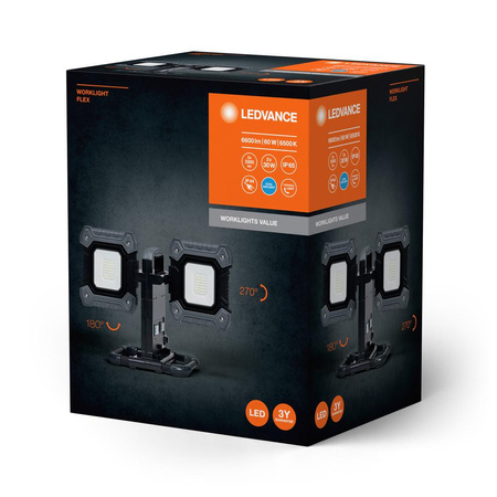 LED reflektor reflektor pracovné svetlo 60W 6450lm 6500K dvojité halogénové pracovné svetlo Ledvance