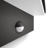 Vonkajšie nástenné svietidlo LED 9W 1000lm 4000K IP44 so senzorom pohybu a súmraku Anthracite Bustan Philips
