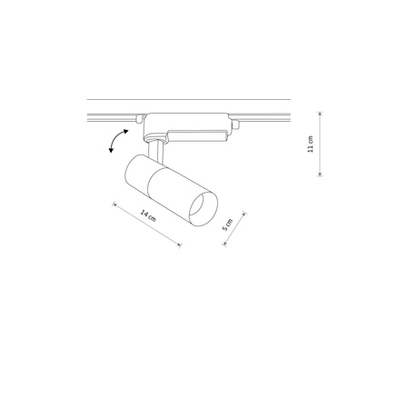Bodové svietidlo 1 fázové LED 10W 980lm 4000K, neutrálna biela čierna Moderný PROFIL TINOS 10386 Nowodvorski