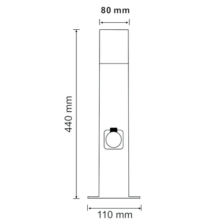 Záhradná stojaca lampa s objímkou E27 sivá biela IP44 Dallas Sanico Goldlux