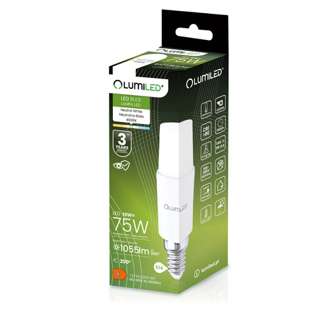 LED žiarovka E14 Tubular T37 10W = 75W 1055lm 4000K neutrálna biela 200° LUMILED