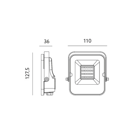 LED reflektor Vonkajšie záhradné svietidlo 30W 2700lm 3000K teplá biela 120° MHN Kobi