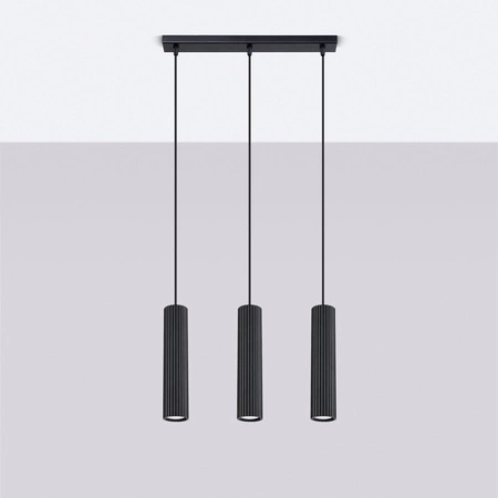 Tuba Spot 3x GU10 Black Carbon Deep Space SL.1575 Sollux Závesné svietidlo