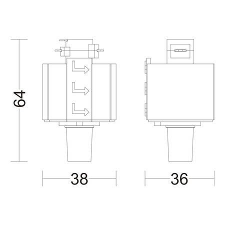 Adaptér pre jednofázové zbernice LED osvetlenia čierny EasyLink Philips