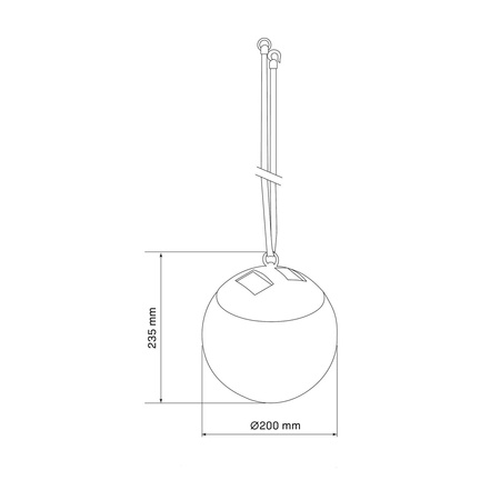 Záhradné LED solárne závesné svietidlo Kiara IP44 Ball 20cm White