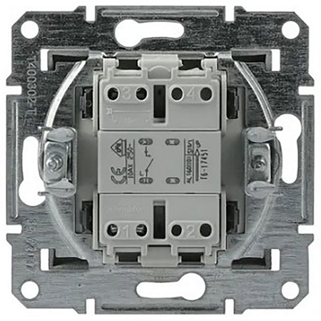 Jednopólový vypínač na zapustenie bez rámu Asfora IP20 antracit