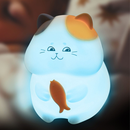 LED dobíjacia dekoratívna lampa 1W 59lm 3000K RGBW biela stmievateľná Gatto Sanico Goldlux